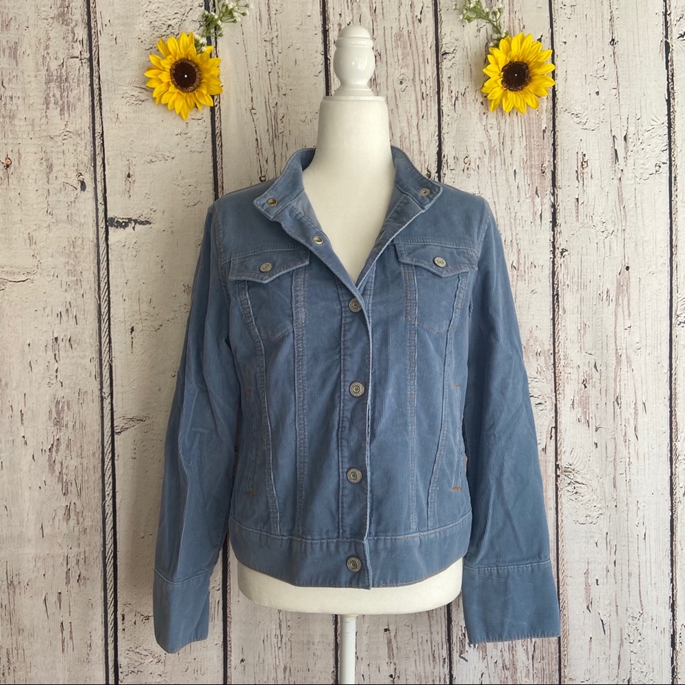 GAP jean colored velvet jacket size M - Fall 03’